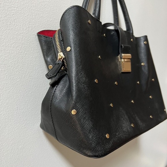 H&M Bags Hm Black Gold Studded Handbag Womens Medium Purse Classic